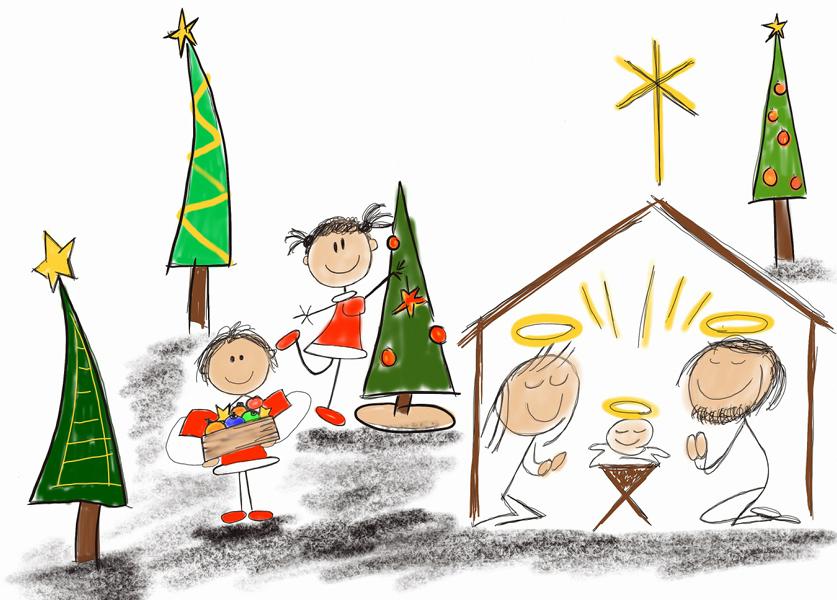 Kommunale Kindertagesstätte Wunderfitz Böhringen - Zeichnung Weihnachten